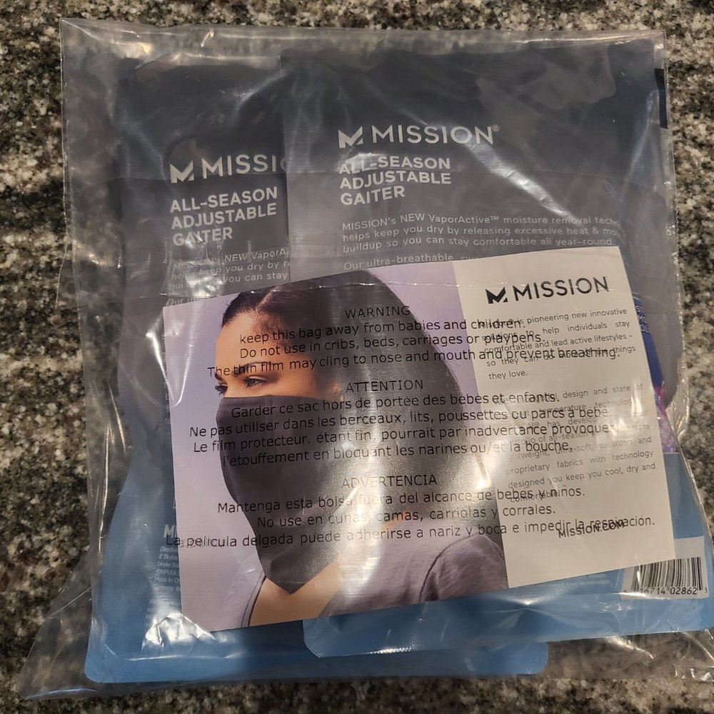 Brand New Mission all-season adjustable gaiter 2 pack!